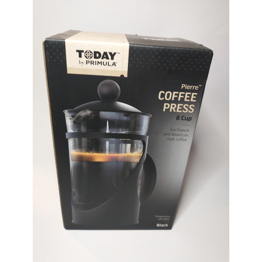 Pierre 8-Cup French Coffee Press - Today By Primula (Temp Safe Glass) New